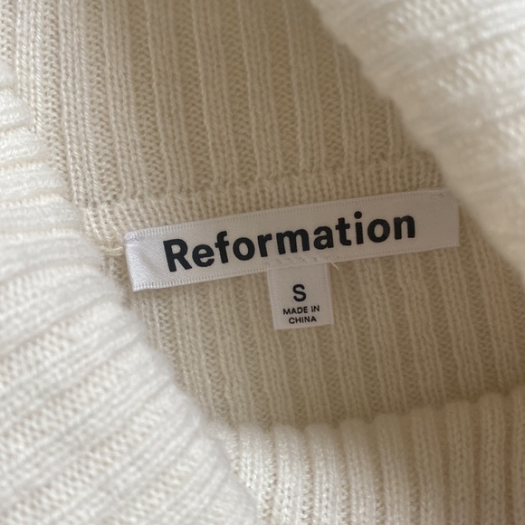 NWT Reformation Luisa Cropped Cashmere Sweater - Picture 6 of 8